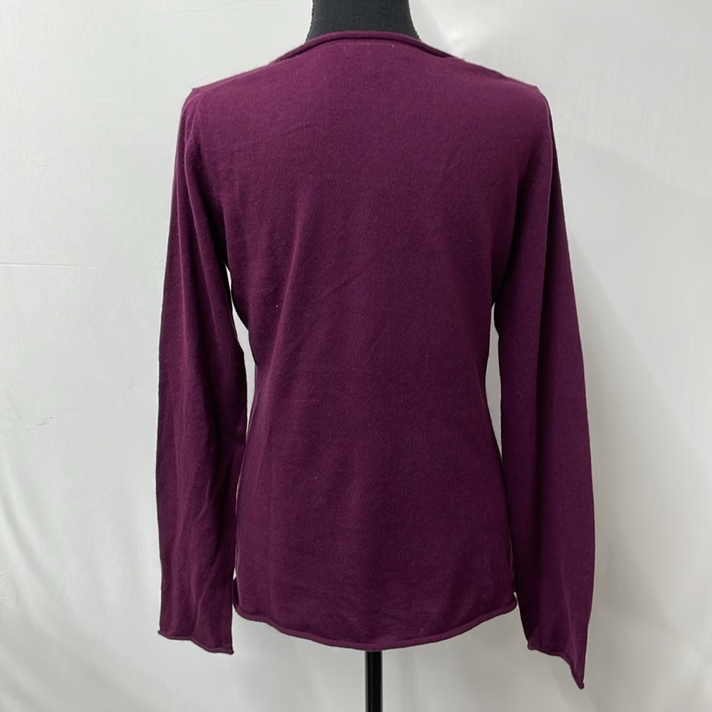 Banana Republic Angora Blend lightweight sweater, plum, size Large - Picture 4 of 6